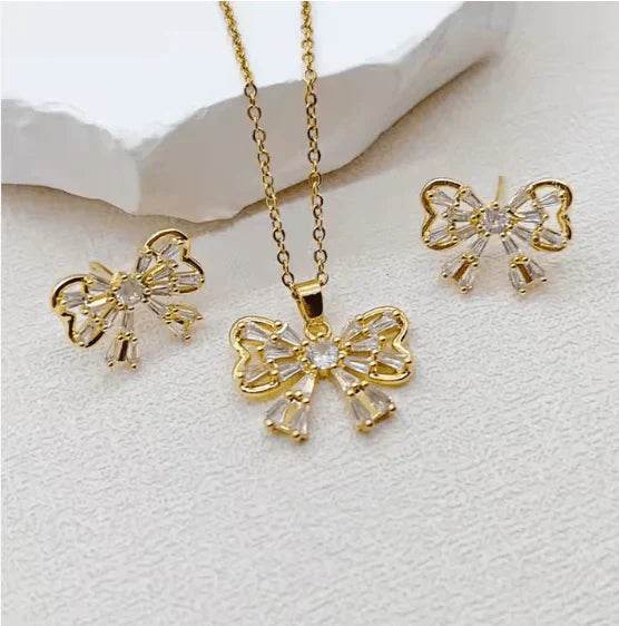 butterfly pendant set