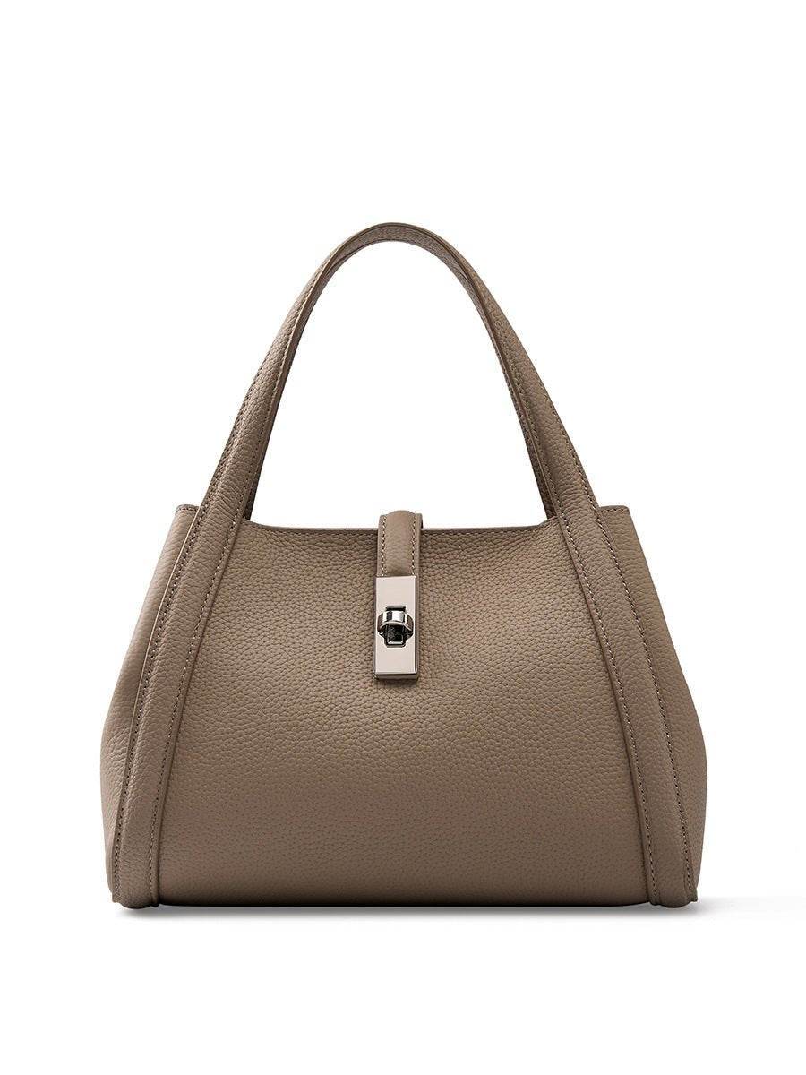 fashionable korean-style large-capacity leather handbag