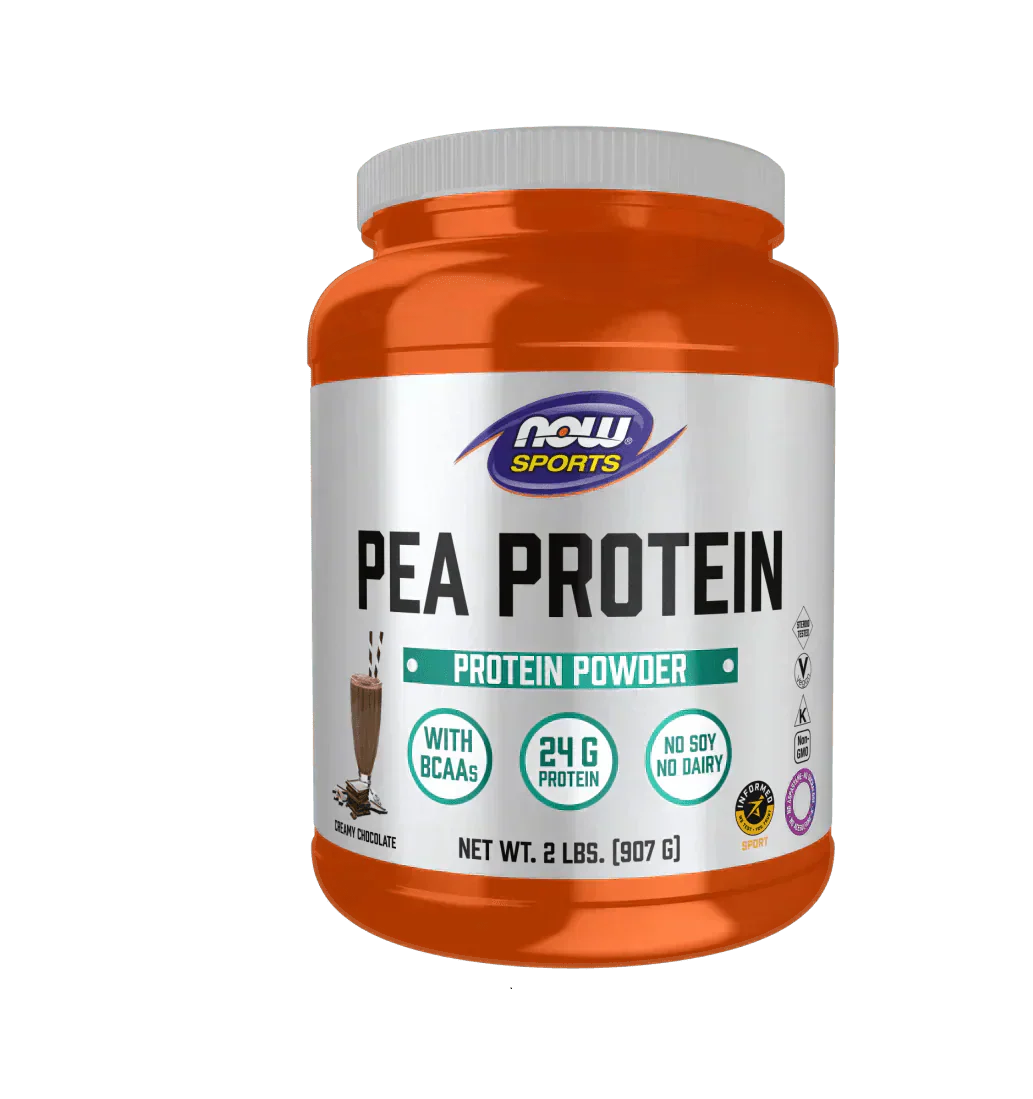 now sports- pea protein creamy chocolate powder (original) ©