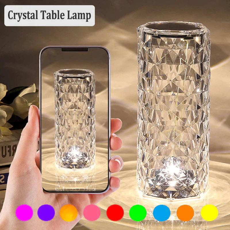 led crystal table lamp
