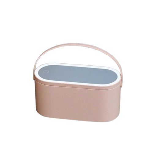 portable led light storage box beauty and makeup mirror