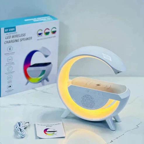led wireless charger speaker