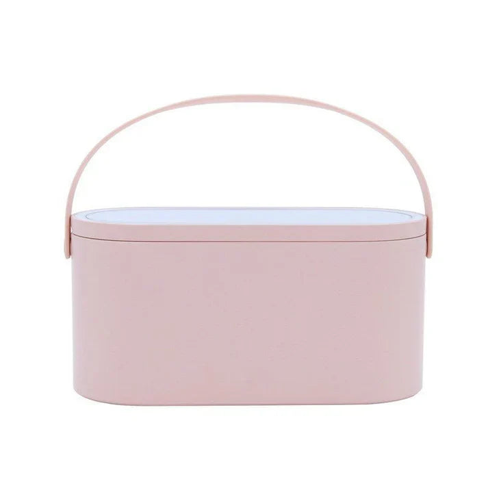 portable led light storage box beauty and makeup mirror