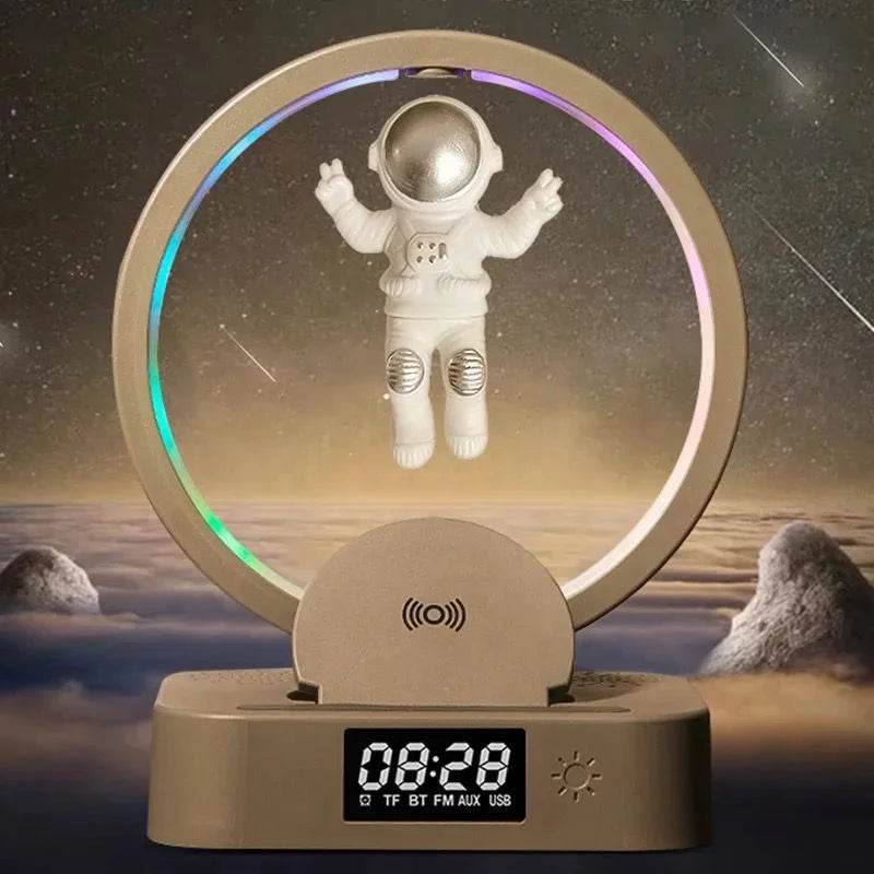 magnetic levitation speaker astronaut home rgb lamp