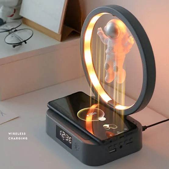 magnetic levitation speaker astronaut home rgb lamp