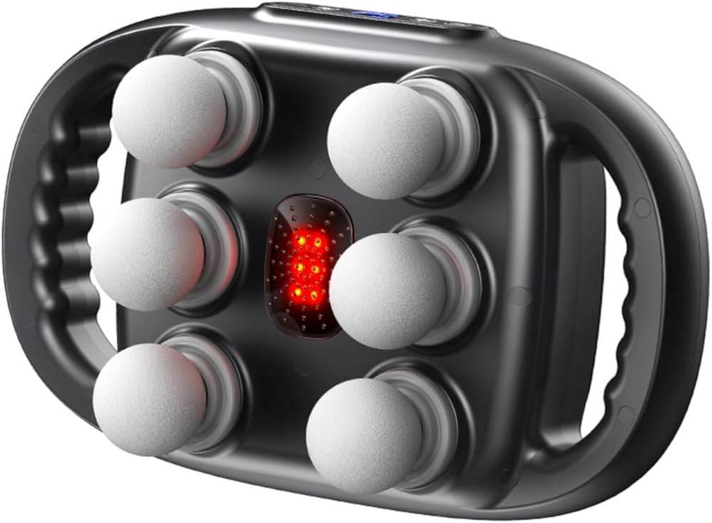 deep tissue massage gun 6 heads massager with 20 levels 6 massage modes for back neck leg full body muscle pain relief massager