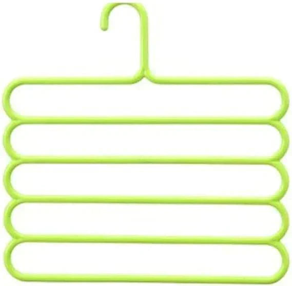 plastic five layer multii-purpose clothes hanger 5.00 aed