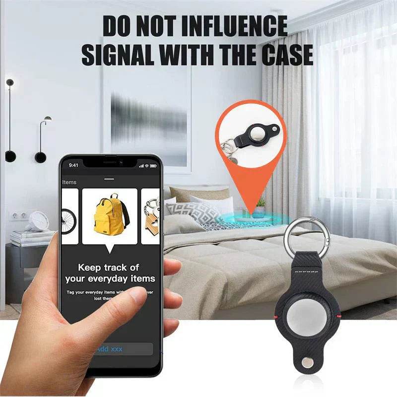 airtag secure holder with key ring original stylish and durable key ring accessories gift keychain