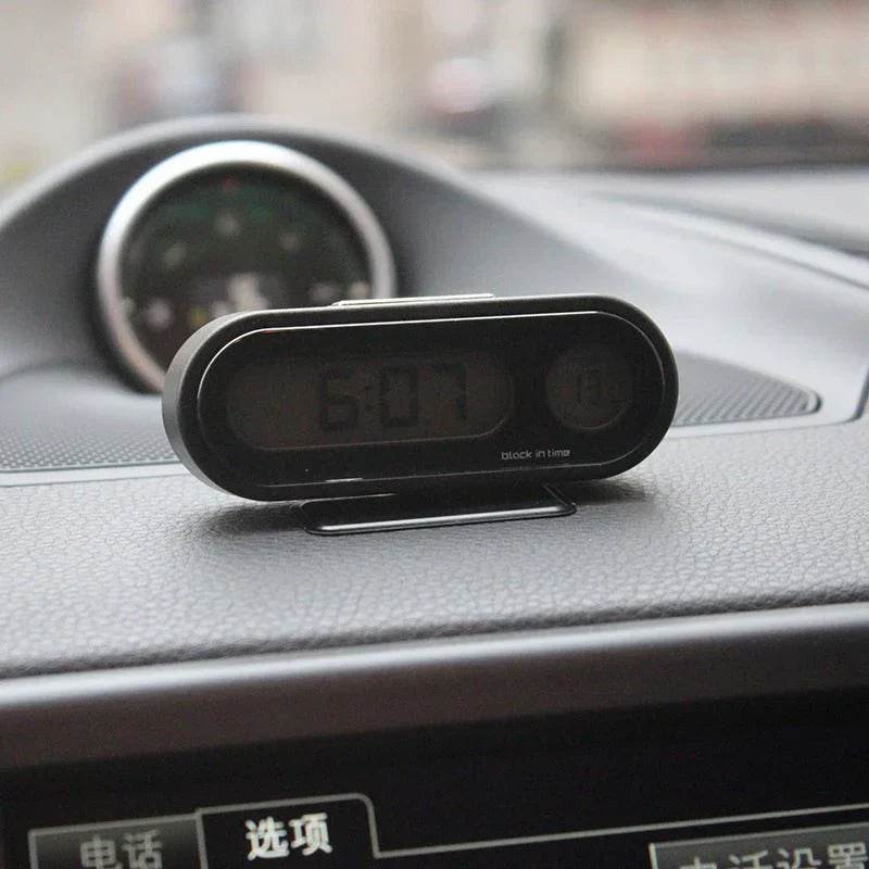 car clock thermometer two-in-one luminous electronic watch car