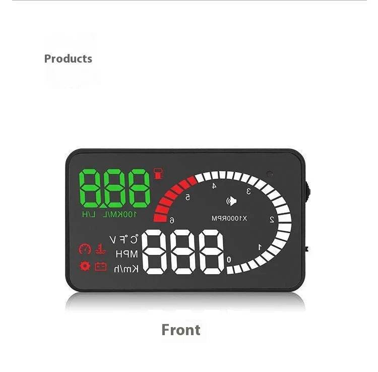 car mounted hud head up display fuel consumption voltage projector