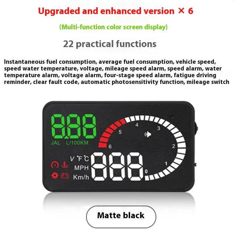 car mounted hud head up display fuel consumption voltage projector