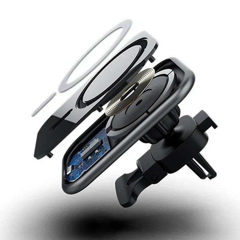 car wireless charging 15w magnetic mobile phone holder charger