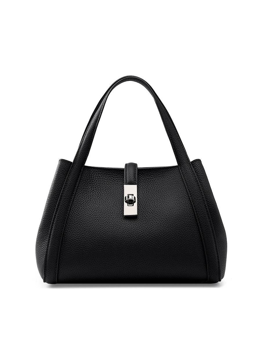 fashionable korean-style large-capacity leather handbag