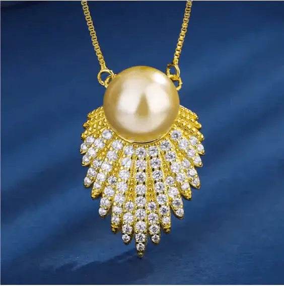 fritillaria pearl pendant set