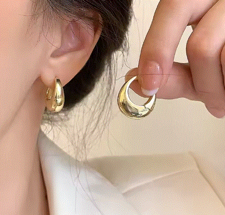 women's chunky dome earring