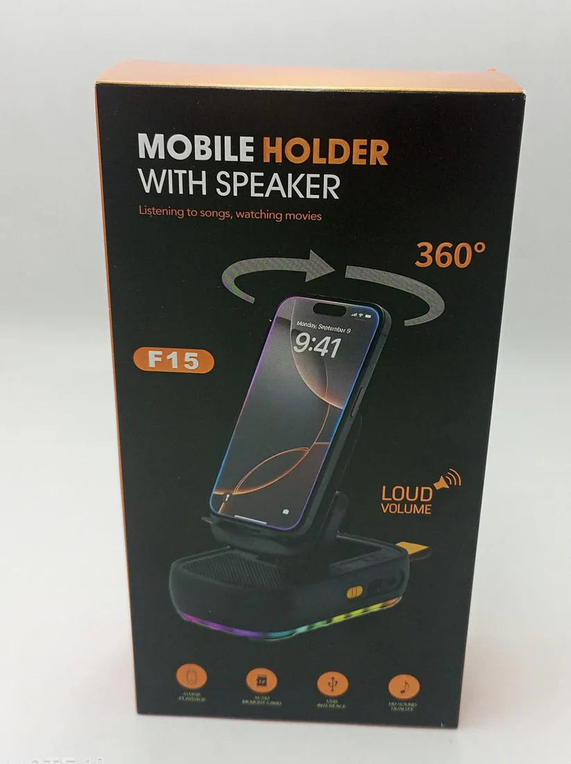 mobile holder with speaker (f15)