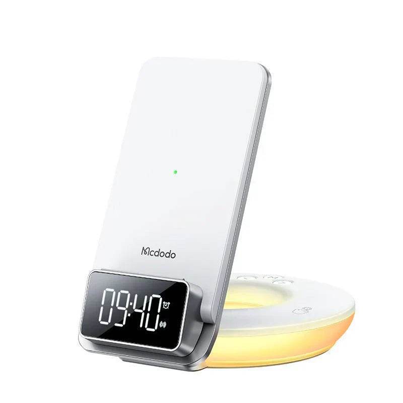 multifunctional 15w wireless charger foldable desktop stand with night light